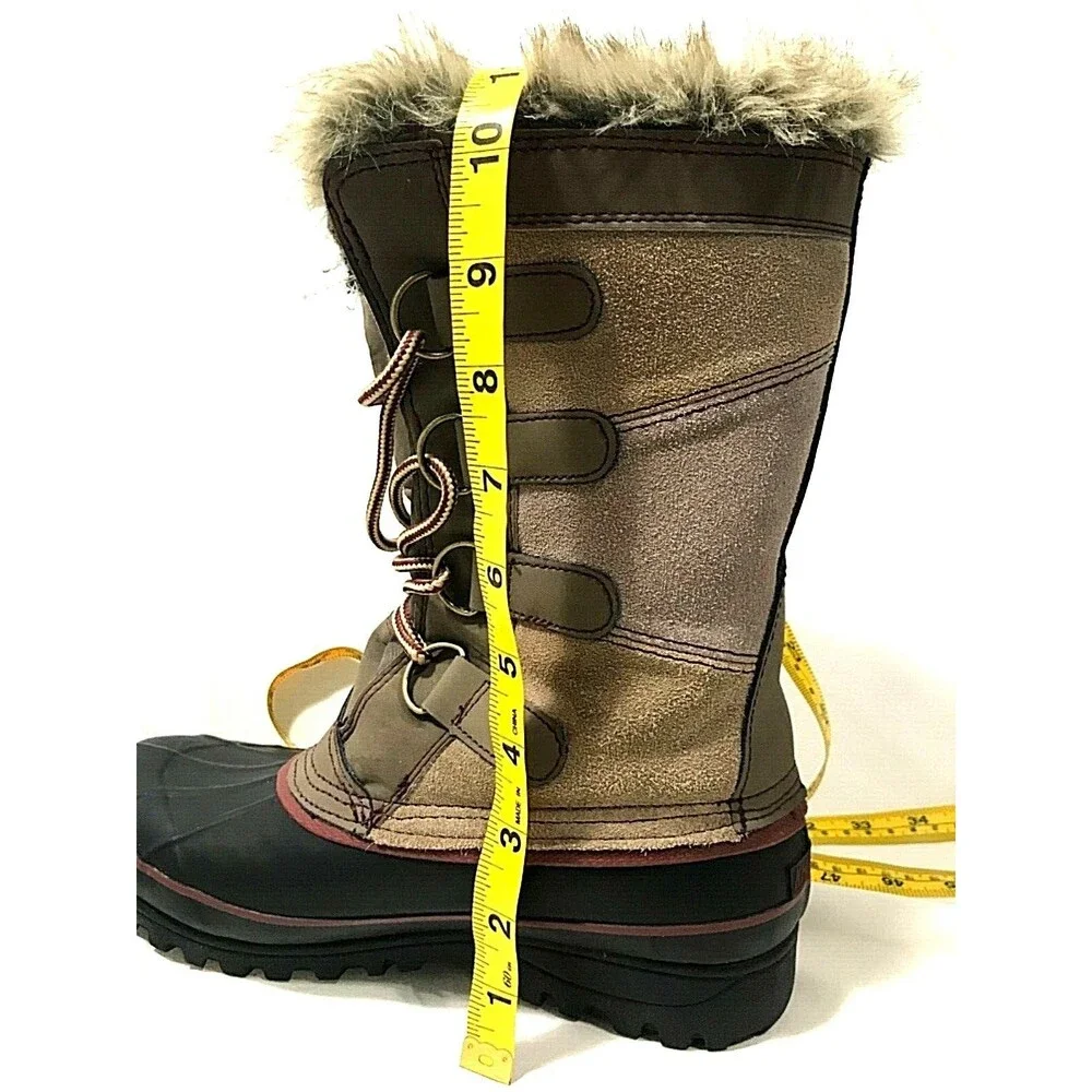 Khombu Suede Duck Boots North Star Leather Shearling Lined 7 Tan Snow Winter